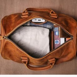 Geanta de calatorie unisex Nyro GT3305 piele naturala Maro 4