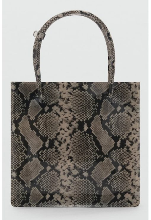 Geanta din piele ecologica cu maner si model animal print-FEMEI/GENTI SI ACCESORII/Genti de voiaj si trolere-GENTI SI ACCESORII/Genti de voiaj si trolere