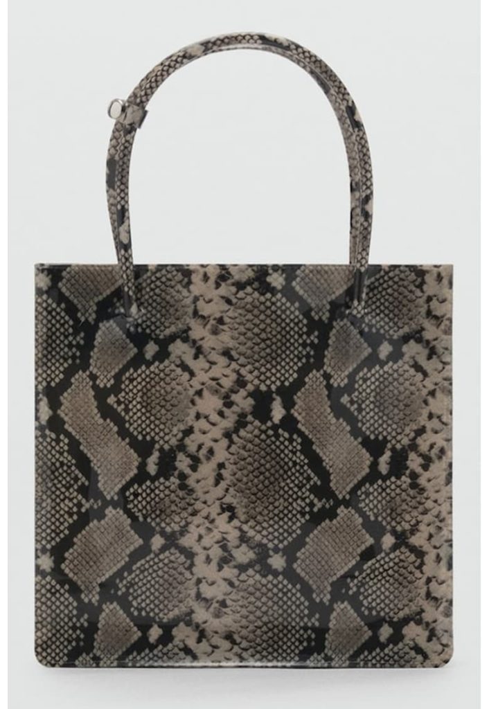 Geanta din piele ecologica cu maner si model animal print-FEMEI/GENTI SI ACCESORII/Genti de voiaj si trolere-GENTI SI ACCESORII/Genti de voiaj si trolere