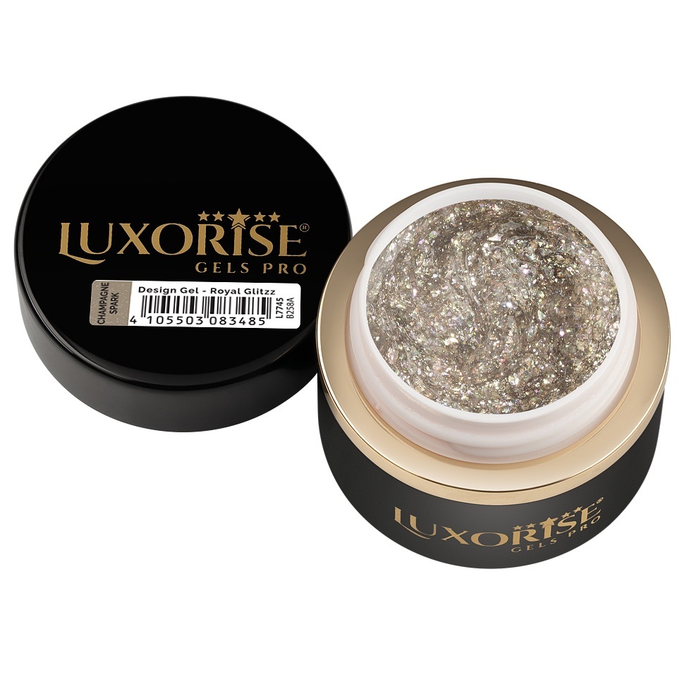 Gel Design 3D LUXORISE Royal Glitz Champagne Spark 5ml 2
