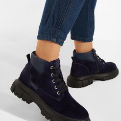 Ghete dama piele albastre Aiqua-Ghete dama piele-Ghete dama piele