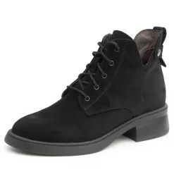 Ghete piele 650 negru velur-Ghete si botine-Ghete si botine