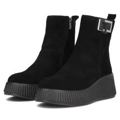 Ghete piele naturala 6392 negru-Ghete si botine-Ghete si botine