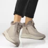 Ghete piele naturala 7177 bej-Ghete si botine-Ghete si botine