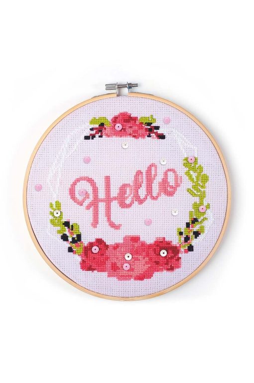Graine Creative trusa de broderie Hello In Wood-Kit-uri DIY