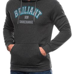 Hanorac cu imprimeu text-BARBATI/IMBRACAMINTE/Hanorace-IMBRACAMINTE/Hanorace