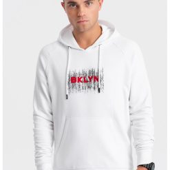 Hanorac din amestec de bumbac cu imprimeu grafic-BARBATI/IMBRACAMINTE/Hanorace-IMBRACAMINTE/Hanorace