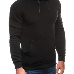 Hanorac uni cu buzunar kangaroo-BARBATI/IMBRACAMINTE/Hanorace-IMBRACAMINTE/Hanorace