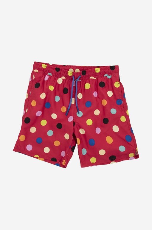 Happy Socks pantaloni scurti copii Big Dot culoarea rosu