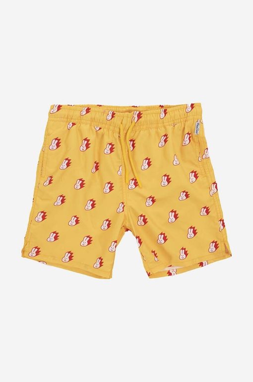 Happy Socks pantaloni scurti copii Bunny culoarea galben