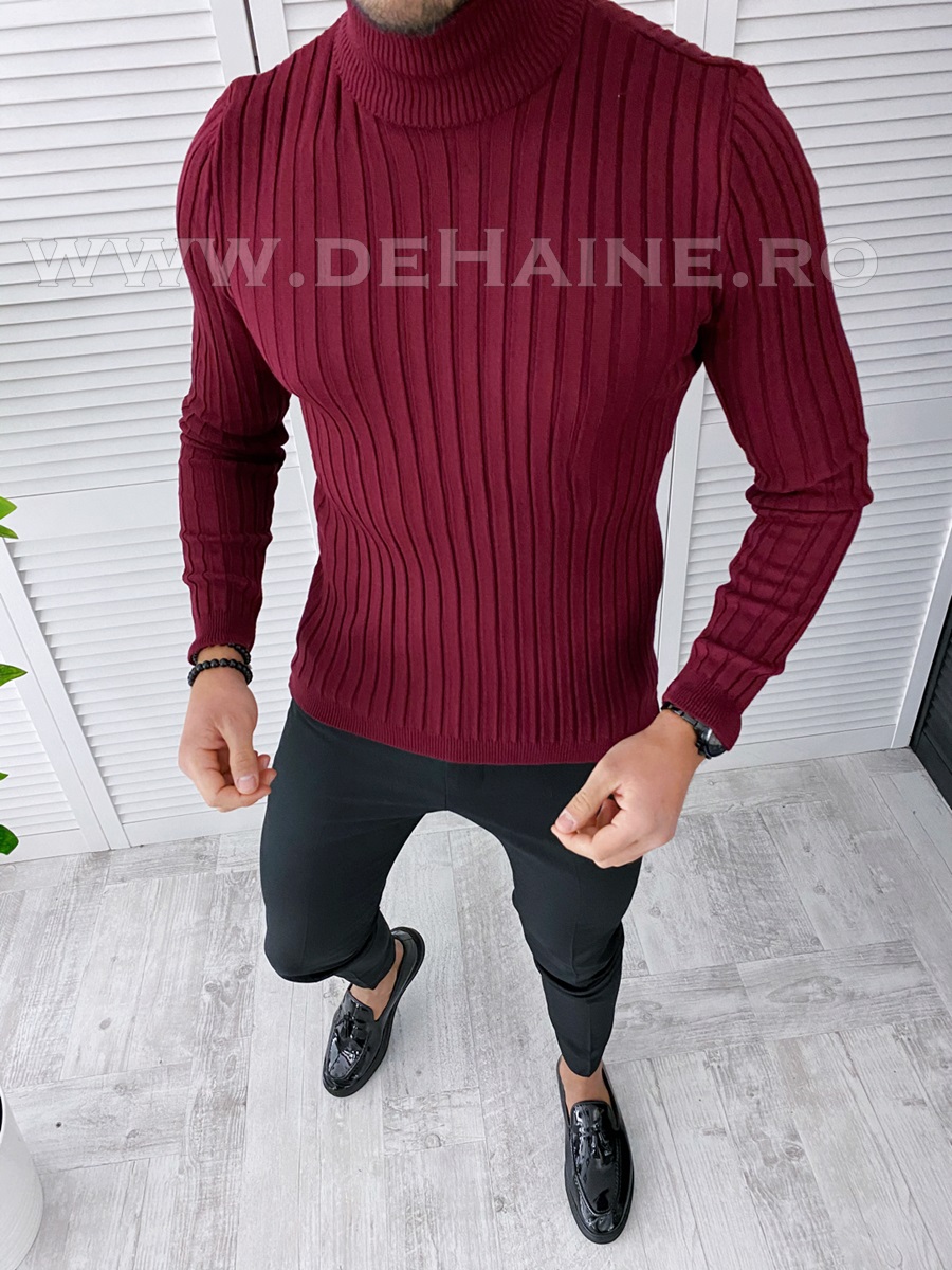 Helanca barbati slim fit grena B2736 S-Helanca barbati