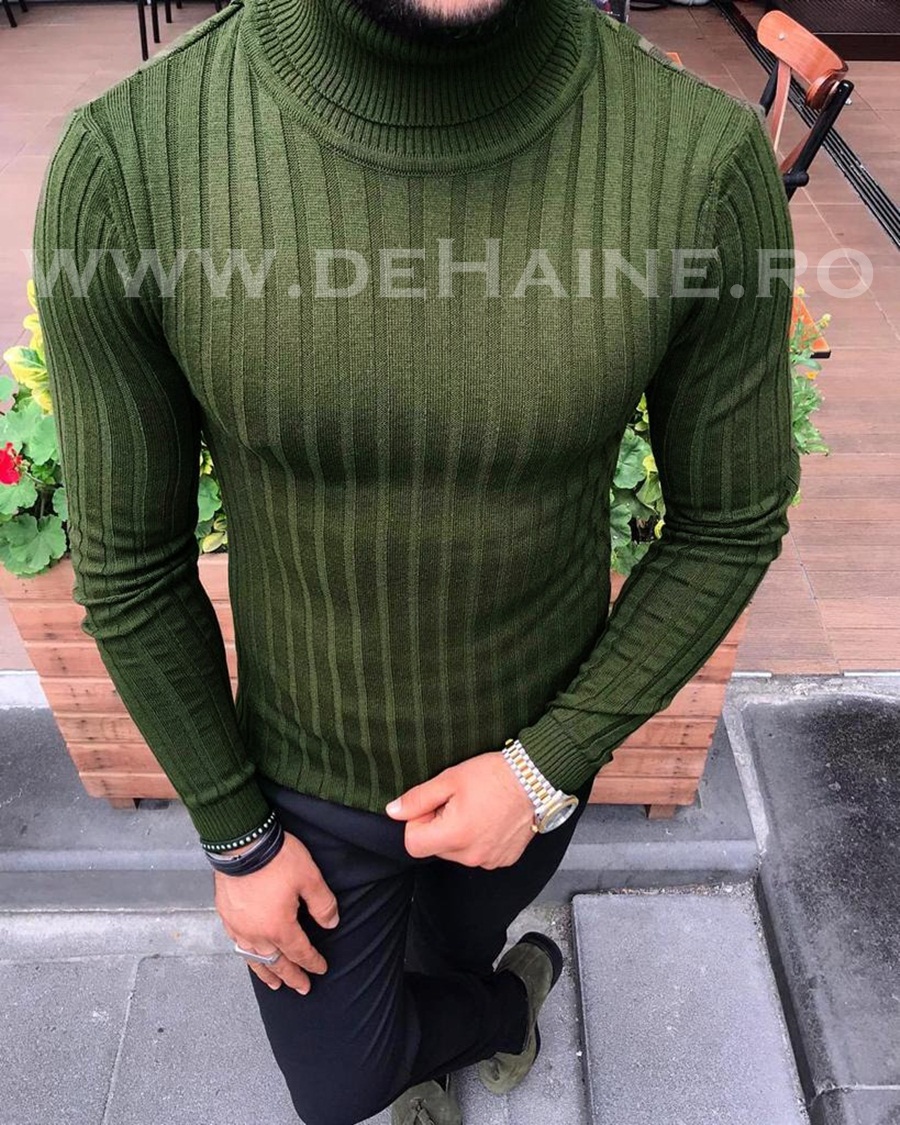 Helanca barbati slim fit kaki B2739 N2-4*-Helanca barbati