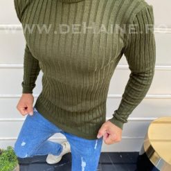 Helanca barbati slim fit kaki B2970 M3-Helanca barbati