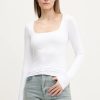 Hollister Co. longsleeve culoarea alb
