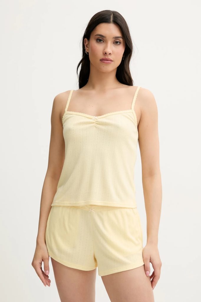 Hollister Co. maiou de pijama culoarea galben