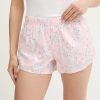 Hollister Co. pantaloni scurți de pijama din bumbac culoarea roz