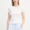 Hollister Co. tricou culoarea alb