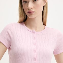 Hollister Co. tricou culoarea roz