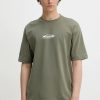 Hollister Co. tricou culoarea verde
