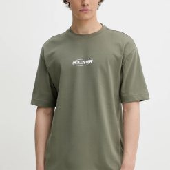 Hollister Co. tricou culoarea verde