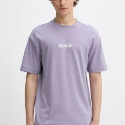 Hollister Co. tricou culoarea violet