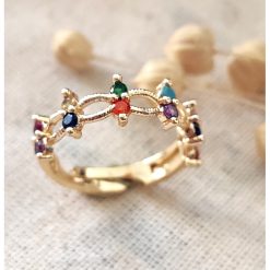 Inel ajustabil cu zirconia-FEMEI/GENTI SI ACCESORII/Bijuterii-GENTI SI ACCESORII/Bijuterii