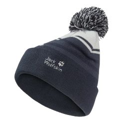 Jack Wolfskin căciulă copii STRIPY POMPOM BEANIE K culoarea bleumarin