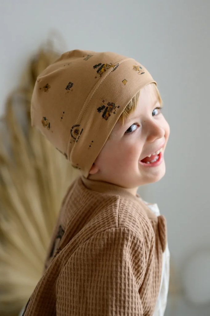 Jamiks caciula bebe JASON culoarea maro