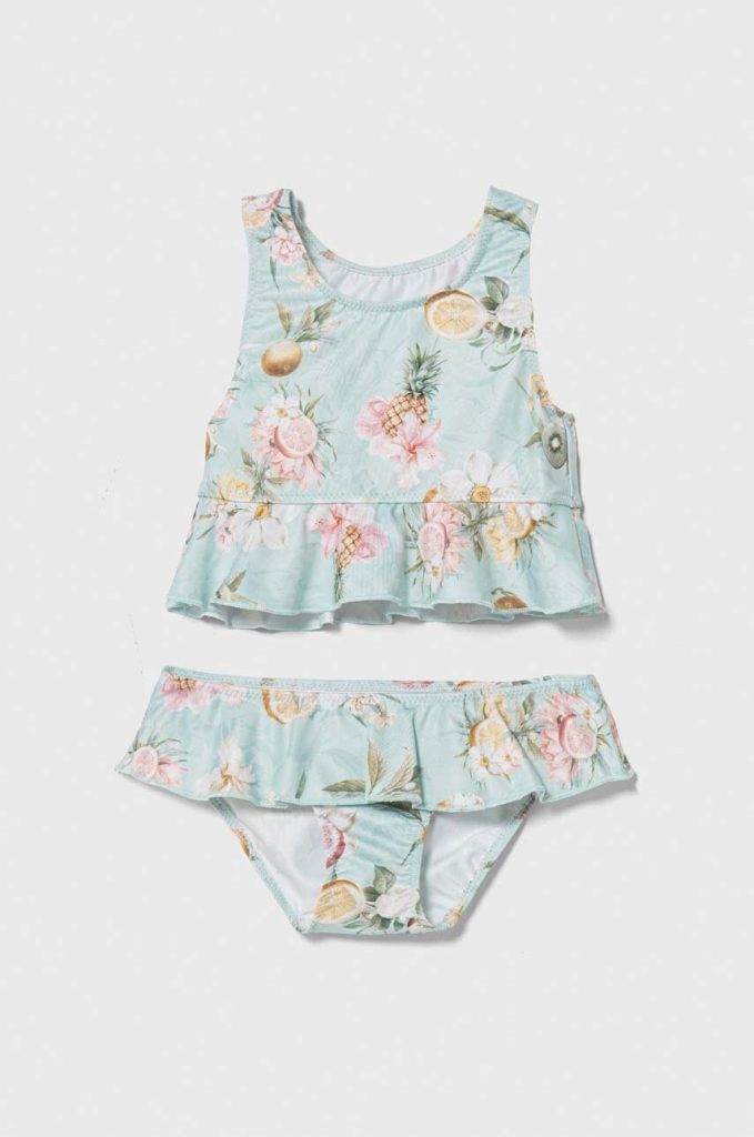 Jamiks costum de baie pentru copii din două piese culoarea turcoaz-Îmbrăcăminte