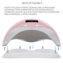 Lampa UV LED 48W SUN5 PRO SensoPRO Milano Pink 5