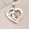 Lantisor Inima cu Poveste - 3 nume si Cristale Zirconia - Argint 925-Toate >> Argint 925 >> Lantisoare Argint >> Noutati