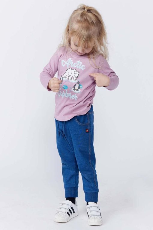Lego longsleeve din bumbac pentru copii LWTAY 600 culoarea violet
