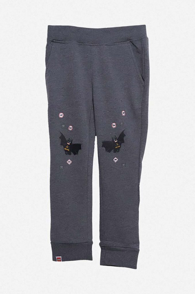 Lego pantaloni de trening din bumbac pentru copii culoarea gri-Îmbrăcăminte