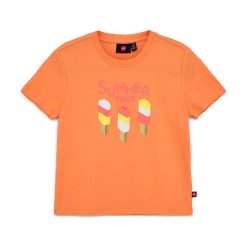 Lego tricou de bumbac pentru copii culoarea portocaliu-Îmbrăcăminte