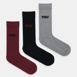 Levi's șosete 3-pack culoarea bordo