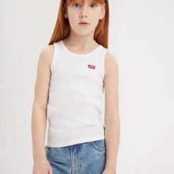 Levi's top copii culoarea alb-Îmbrăcăminte