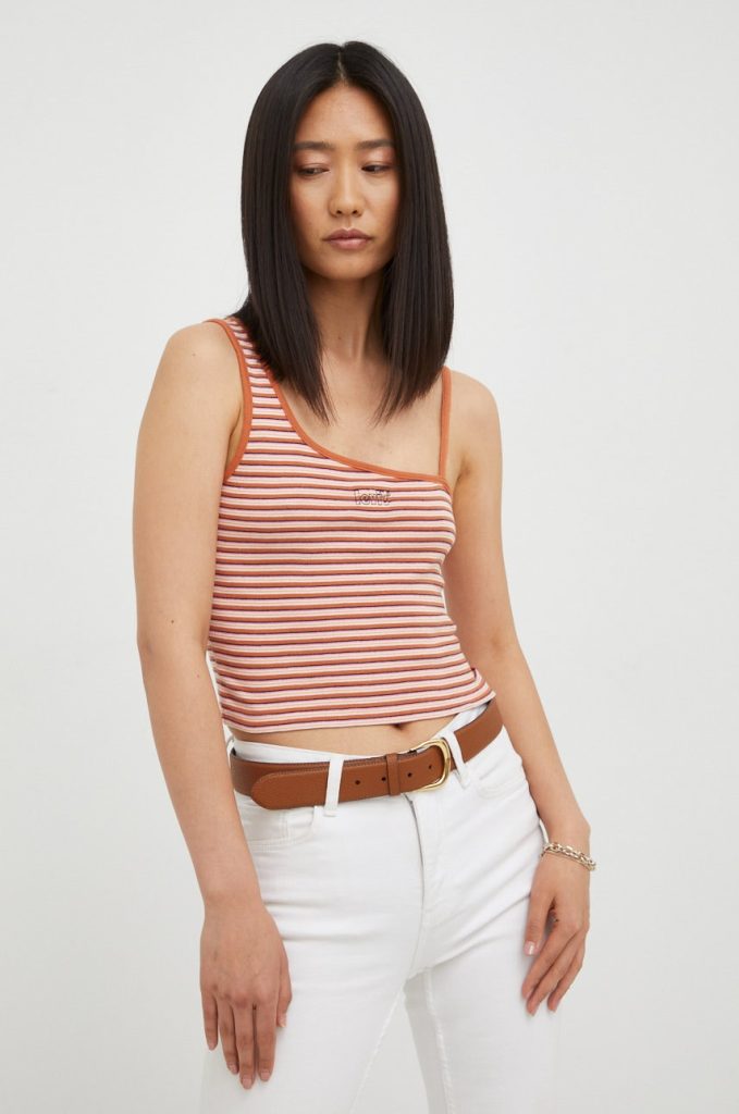 Levi's top din bumbac culoarea portocaliu-Tricouri