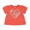 Levi's tricou bebe HEART SS PUFF SLEEVE SLV TEE culoarea rosu