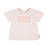 Levi's tricou bebe SS SMOCKED SLV TEE culoarea roz