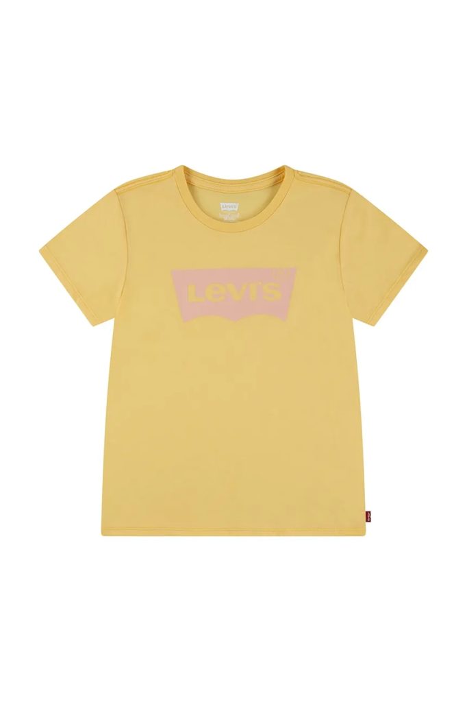 Levi's tricou copii culoarea galben-Îmbrăcăminte
