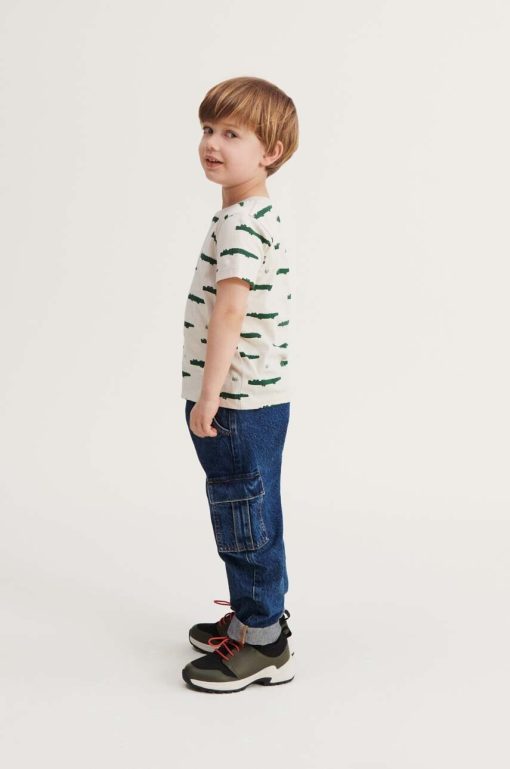 Liewood tricou de bumbac pentru copii culoarea bej