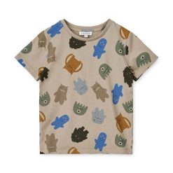 Liewood tricou de bumbac pentru copii culoarea gri