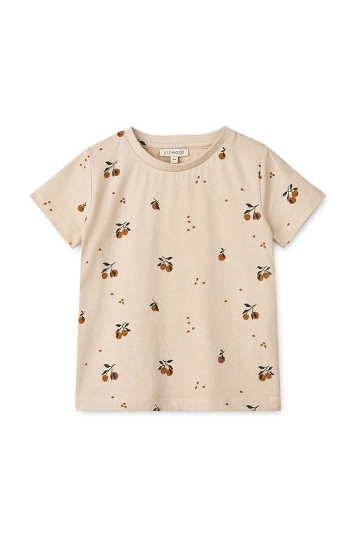 Liewood tricou de bumbac pentru copii culoarea portocaliu