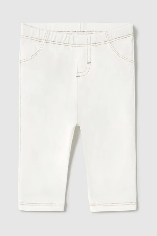 Mayoral Newborn leggins bebe culoarea alb