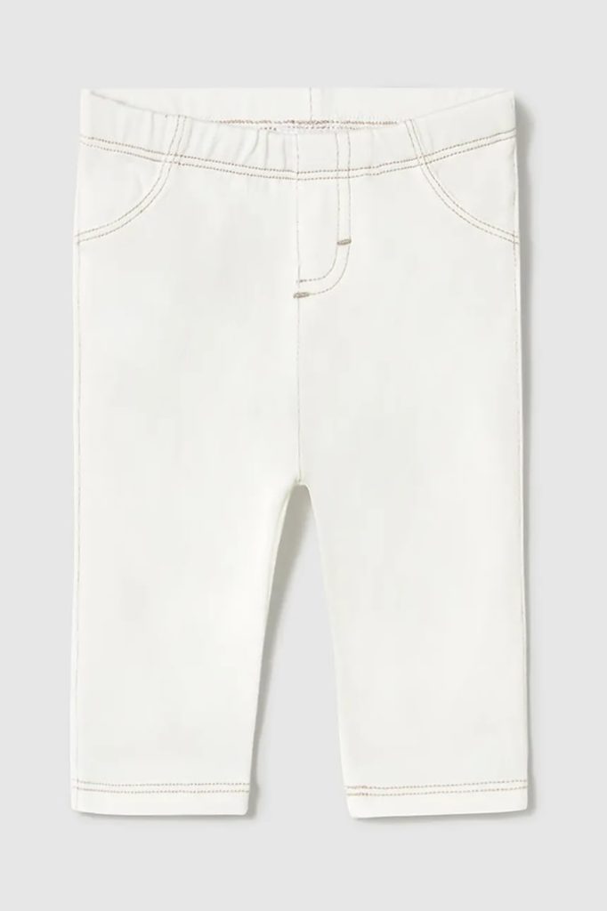 Mayoral Newborn leggins bebe culoarea alb