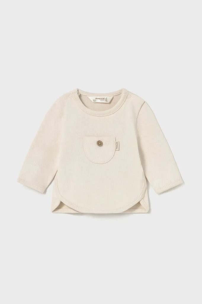 Mayoral Newborn longsleeve culoarea bej
