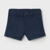 Mayoral Newborn pantaloni scurți din bumbac pentru bebeluși culoarea albastru marin