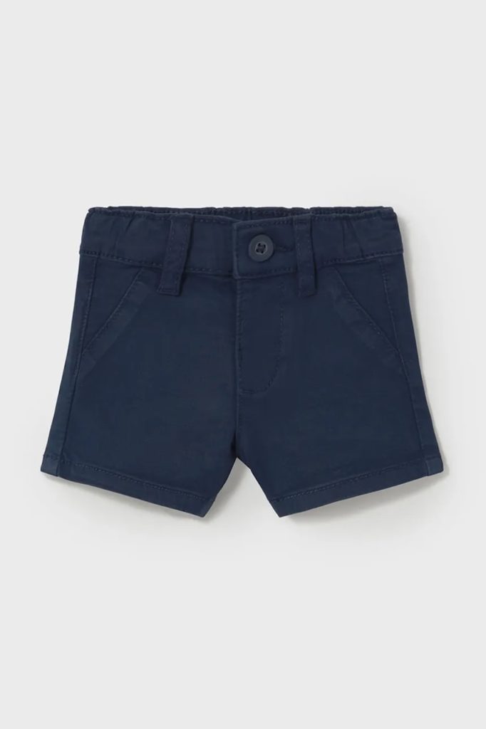 Mayoral Newborn pantaloni scurți din bumbac pentru bebeluși culoarea albastru marin