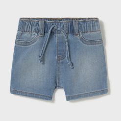 Mayoral Newborn pantaloni scurți din denim pentru bebeluși 1209-Îmbrăcăminte