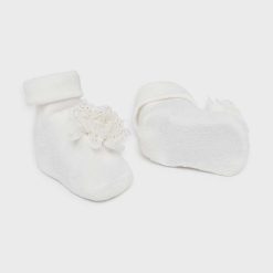 Mayoral Newborn sosete bebe culoarea bej